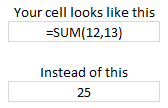 Excel Formulas are not working?!? What to do when all you see is the formula, not result