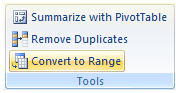 Convert Tables To Named Ranges Excel 2007 Tables